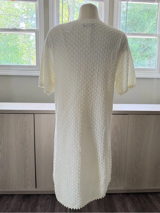 NWT Gap Knit Dress - Pointelle, Linen Blend, Tank Slip, Lined, L Tall - Picture 6 of 13